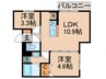 グラナ－デ新宿 2LDKの間取り