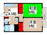 カ－サ木下 2Kの間取り