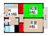 カ－サ木下 2Kの間取り