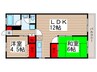 弥生マンション 2LDKの間取り