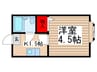ジョイフル松戸 1Kの間取り