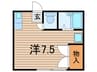 グリ－ンハウス 1Rの間取り