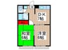 エステートピア上青木 2DKの間取り