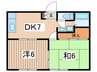 エクセレント希望ヶ丘 2DKの間取り