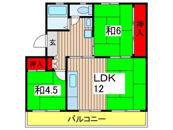 間取図 西小中台団地