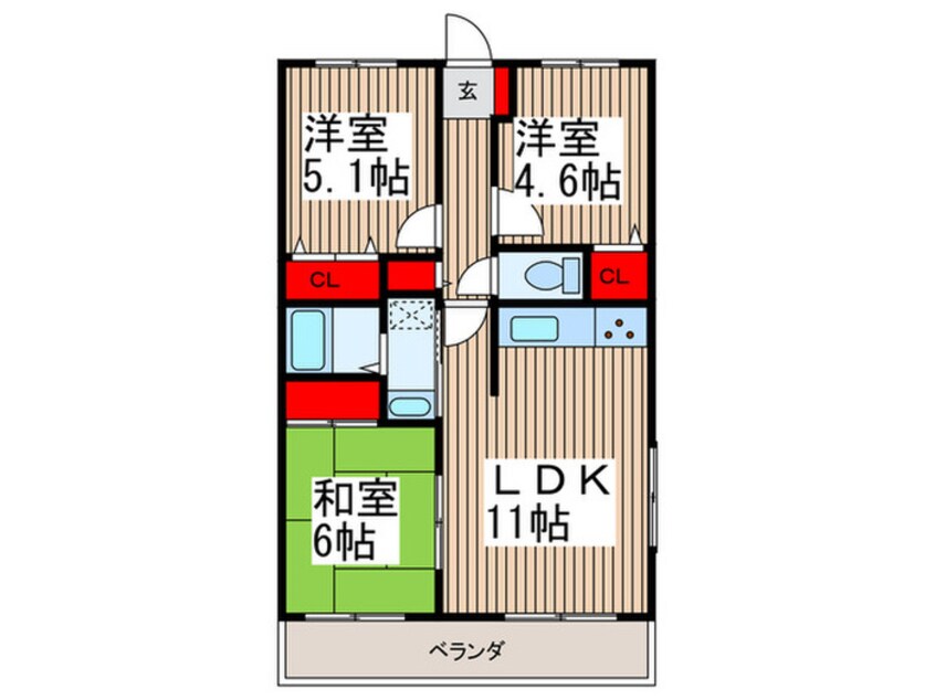 間取図 チェリーコート
