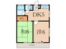 コ－ポ啓友関町 2DKの間取り