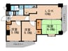 グリーンフィールド大山 3LDKの間取り
