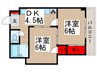 第七秋葉ビル 2DKの間取り