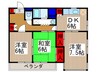 伊勢屋ビル 3DKの間取り
