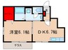 ジュネス東町A棟 1DKの間取り