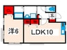 パリヴァ－ル 1LDKの間取り