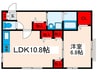 パリヴァ－ル 1LDKの間取り