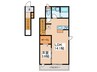 D-room赤松町 1LDKの間取り