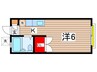 パ－ル日吉 1Kの間取り