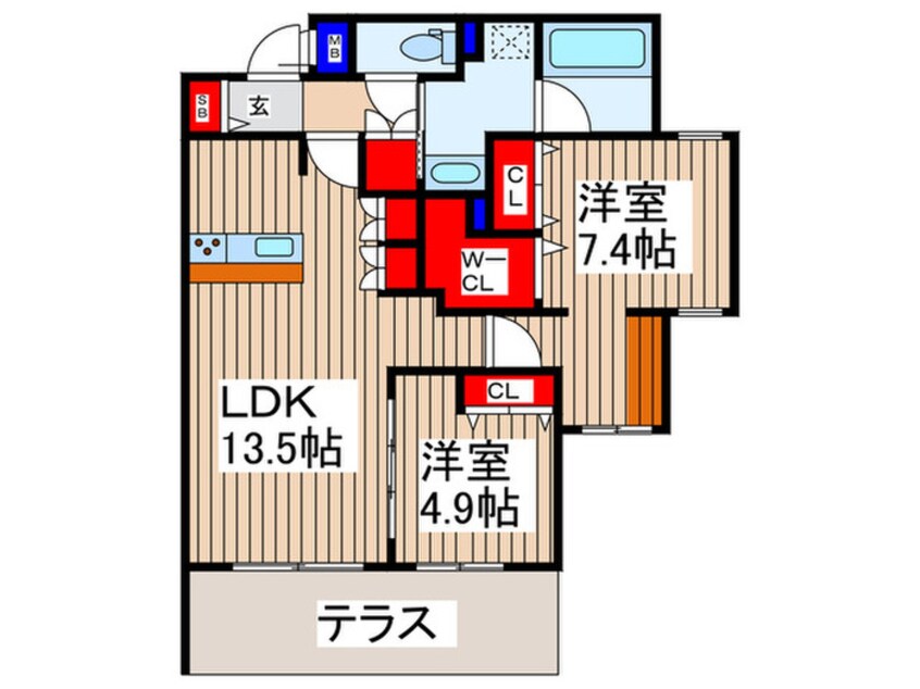 間取図 ペット共生型・Plumeria