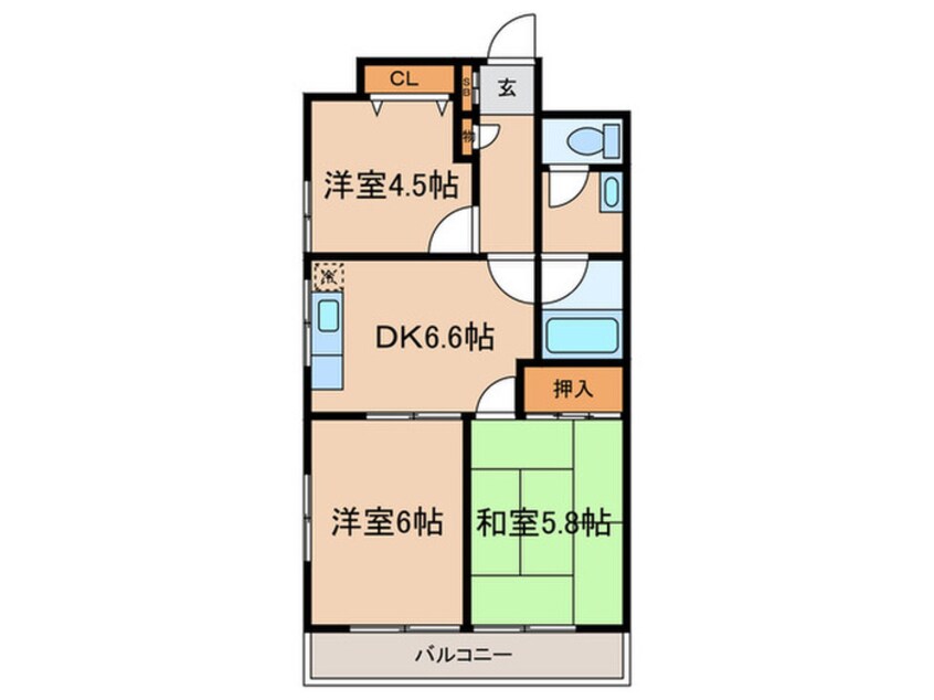 間取図 ユタカキャピタル金町(302)