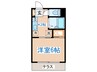 メゾン東陽 1Kの間取り