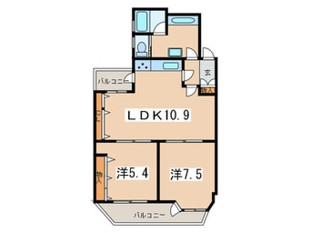 間取図 東急たなドエリングA棟(205)
