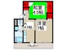 丸弘ハイツ 2Kの間取り