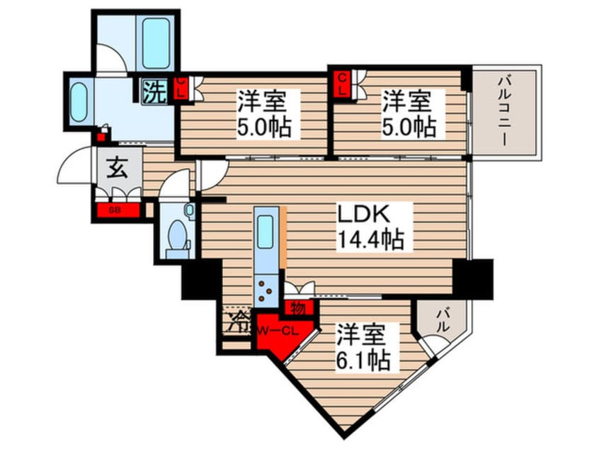 間取図 ベイサイドタワー晴海