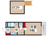 グランカスケードみのり台 1Kの間取り