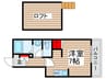 グランカスケードみのり台 1Rの間取り