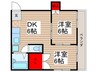 野田コーポA 2DKの間取り