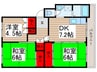 パークサイドレジデンス 3DKの間取り