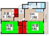 パークサイドレジデンス 3DKの間取り