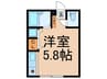 コートサイド富士見 1Rの間取り