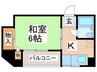 岡部ビル 1Kの間取り