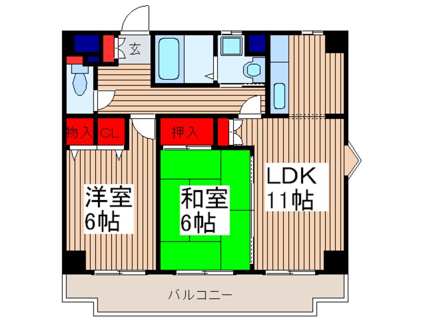 間取図 メゾン　ド　クレ－ル