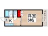 杉山ビル 1Kの間取り