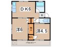 田辺マンション鶴間の間取図