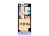 コンフォリア文京春日 1Kの間取り