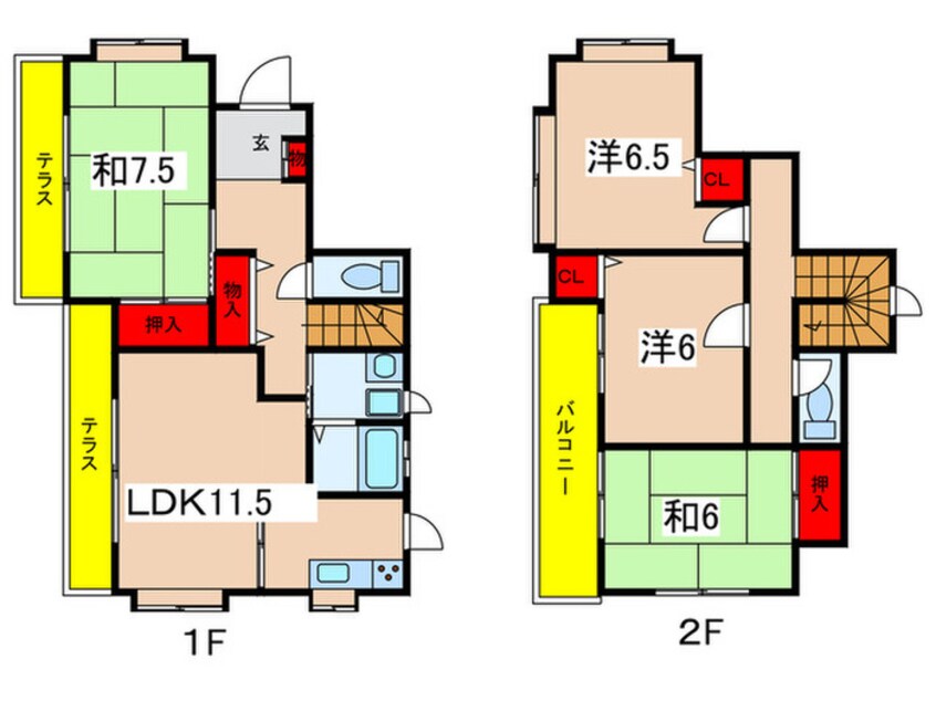 間取図 向原２丁目戸建　Ｂ棟