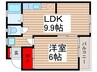 ＶＡＮハイム 1LDKの間取り