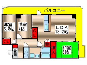 間取図 アイングレ－ス八千代