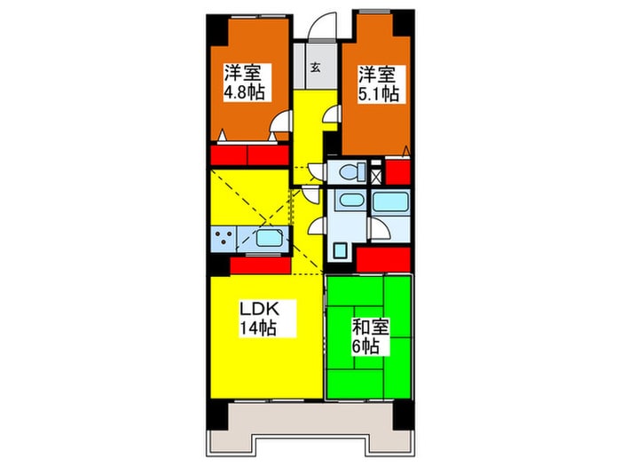間取り図 シャルマンコーポ川口