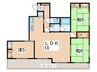 ﾀﾞｲｱﾊﾟﾚｽｸﾞﾗﾝﾃﾞｨ宮前(206) 3LDKの間取り