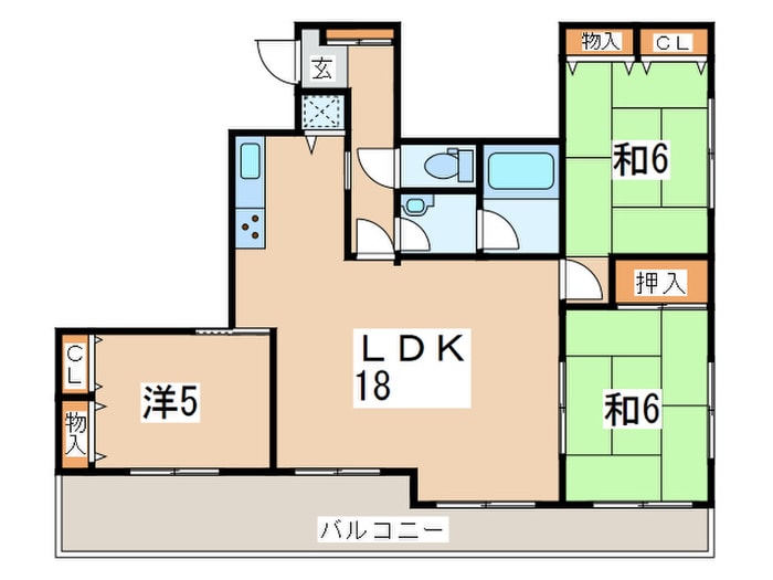 間取り図 ﾀﾞｲｱﾊﾟﾚｽｸﾞﾗﾝﾃﾞｨ宮前(206)