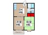 ハウス小手指 2DKの間取り