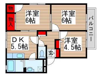間取図 ディアス北柏A棟