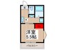 仮)MELDIA新座Ⅱ 1Kの間取り