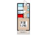 仮)MELDIA新座Ⅱ 1Kの間取り