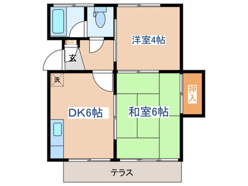 間取図 コ－ポ檜