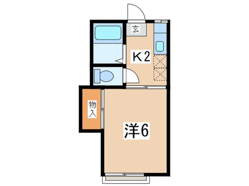 間取図 コ－ポ若松Ⅱ