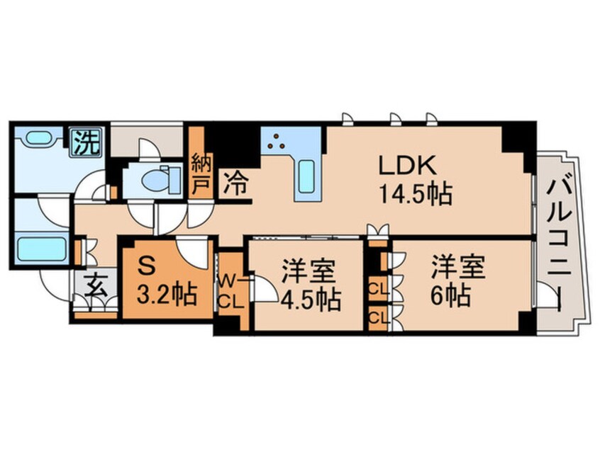 間取図 パークホームズ月島2丁目(1003)