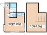 セゾン茅ケ崎 1Rの間取り